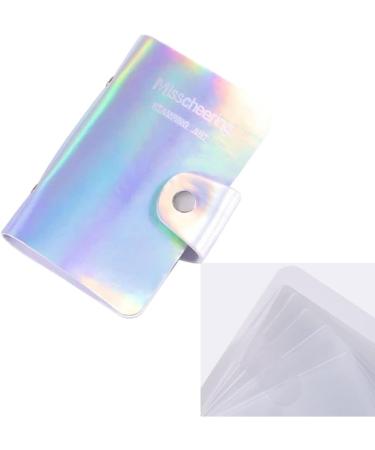 Buy Nail Stamping Plate Case | Holographic Nail Art Organizer | Rainbow Design Templates for Perfect Nail Art - Buy Online on SooperMarket.com