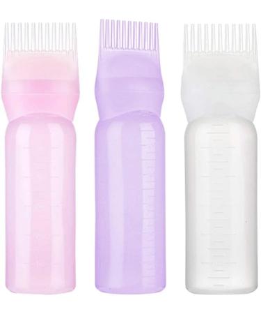 EHOTER 120Ml Applicator Bottle Hair Colour Brush Hair Oil Bottle with Graduated Brush Applicator Bottle Comb Root Comb Salon Hair Coloring Tool (2 Pack Pink) - Buy Online on SooperMarket.com