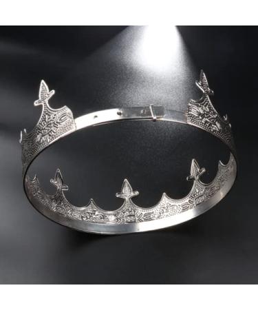 JORCEDI Crown Hair Jewelry - Royal King Diadem for Men, Metal Big Tiaras for Wedding, Halloween Costume & Music Festivals - Buy Online on SooperMarket.com
