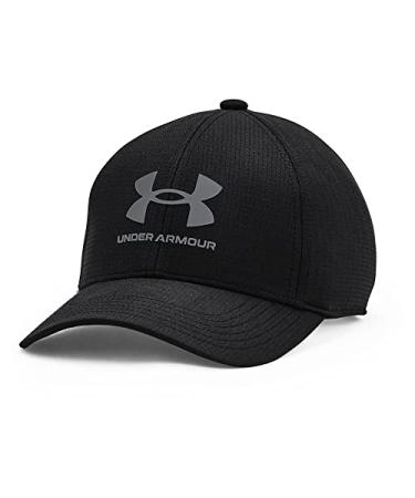Under Armour Boys' ArmourVent Storm Adjustable Hat Black (001)/Pitch Gray Small-Medium