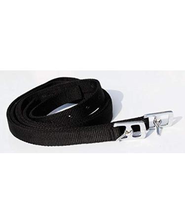 Windsor Equestrian Synthetic Stirrup Leathers - Black 54 x 1-Inch