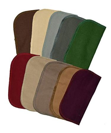 1 Ply Solid Flannel 8x8 Inches Set of 10 Earth Tone Edging