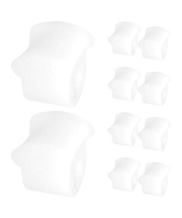 Toe Separators Washable Bunion Corrector Reduce Calluses Relieve Pain 5 Pairs White for Overlapping Toes