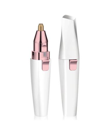 Eyebrow Trimmer USB Rechargeable Facial Hair Remover 2 in 1 Eyebrow Hair Remover with 3D Floating Shaver Net & LED Light for Facial Hair and Eyebrows