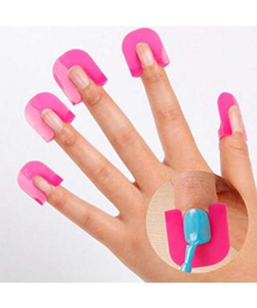 26 Piece Nail Polish Glue Model Leakproof Manicure Protection Tool + 1 PC Sticker Nail Stickers Letters Small J (Pink One Size) pink one size - Buy Online on SooperMarket.com