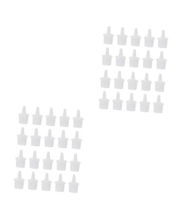 FRCOLOR 100 Pcs Eyelash Glue Inner Mouth Glue for Lashes Extension Glue Shaker for Eyelash Extensions lash Adhesive False Eyelashes Grafting Bottle Plug Glue Replacement Head Plastic Nese