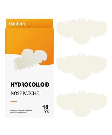 Hydrocolloid Patches Ksndurn 10 PCS Hydrocolloid Bandages - Nose/Hydrocolloid Pimple Patch (White)
