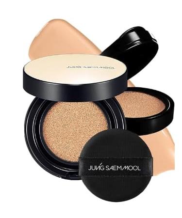 JUNGSAEMMOOL Essential Skin Nuder Cushion (Light) | Refill Included | Natural Finish | Buildable Coverage | Makeup Artist Brand | Cream Foundation