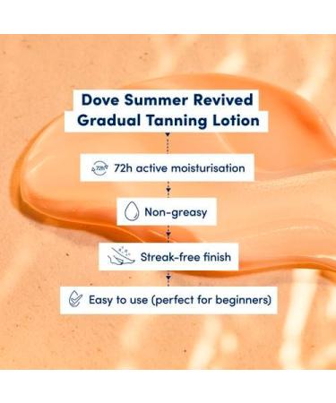 Dove Summer Revived Light to Medium Gradual Tanning Lotion 200 ml & Dove Summer Revived Light to Medium Gradual Tan Lotion for Face and Body Tanning Lotion For All Skin Types 75 ml - Buy Online on SooperMarket.com