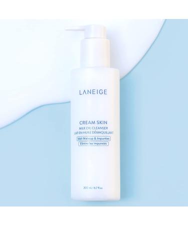 LANEIGE Cream Skin Milk Oil Cleanser - Soothe, Purify, & Melt Away SPF & Makeup - 6.7 fl. oz - Buy Online on SooperMarket.com