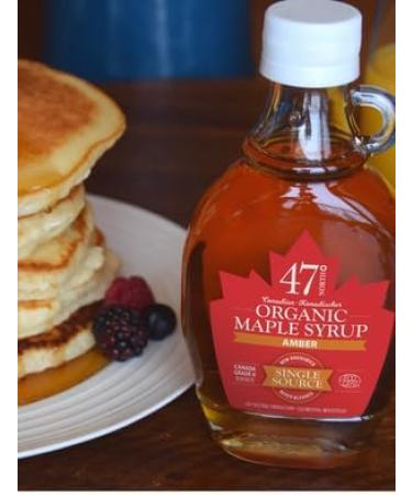 47 North Canadian Organic Maple Syrup Grade A Golden 250g - Single Source, 100% Pure (1 Bottle) - Buy Online on SooperMarket.com