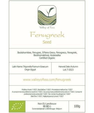 Organic Fenugreek Seeds - Culinary Grade - 100g (Pack of 1) | Real Trigonella Foenum-graecum - Buy Online on SooperMarket.com