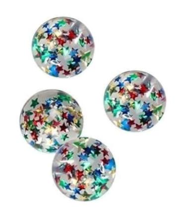 Flummi Star 43mm 4 pieces Flummy rubber ball bouncy balls party favors for children's birthdays games or gifts