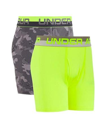 Under Armour Boys' UA Original Series Camo Boxerjock 2-Pack YLG Gray