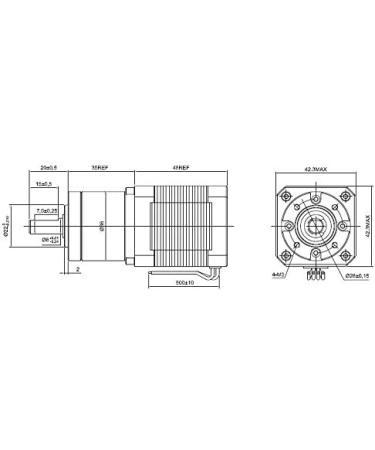 High Torque Nema 17 Stepper Motor with Planetary Gearbox - Perfect for DIY CNC, Camera, and Hobby Projects - Buy Online on SooperMarket.com