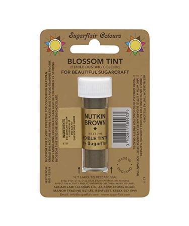 Sugarcraft Sugarflair Colour Blossom Tint Powder Dust Nutkin Brown 7ml