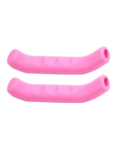 Bicycle Brake Lever Cover, Bike Brake Lever Protector Silicone Cycling Grips Accessory(Dark Pink)