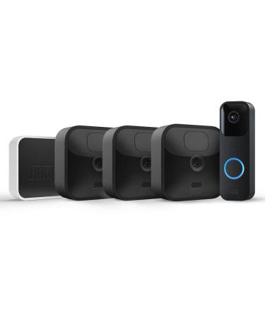 Blink Outdoor weather-resistant HD monitoring camera 3 camera + blink video Doorbell two-way audio HD video and motion recording |Works with Alexa System with 3 cameras + video Doorbell