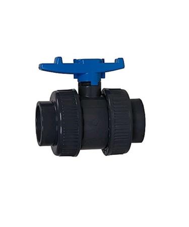 Aquaforte PVC ball valve with union on both sides "Econo-Line" adhesive connection for 40 mm (outer diameter) pipes