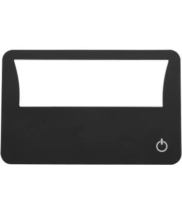 Lrtzizy Credit Card Size Lighted 3X Magnifier Bundle Includes 2 Magnifiers Each Magnifier for Reading Has 3X Lens Use As 3X Magnifying Glass with Light or As Reading Magnifier for Menus black