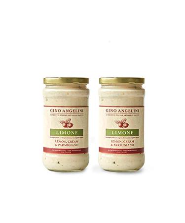 Gino Angelini Pasta Sauce - LIMONE, Lemon, Cream, & Parmigiano, 15 ounce, Pack of 2 LIMONE 1 Count (Pack of 2)