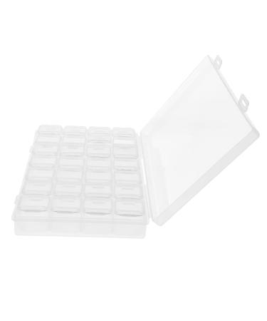 Buy EVSCAN 28-Slot Transparent Plastic Organizer Box - Sustainable Storage for Earrings Neck Chains & Medication - Buy Online on SooperMarket.com