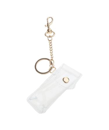 Clear Keychain PVC Fashion Keychain Lipstick Holder Lipstick Sleeve Keychain for Outdoor