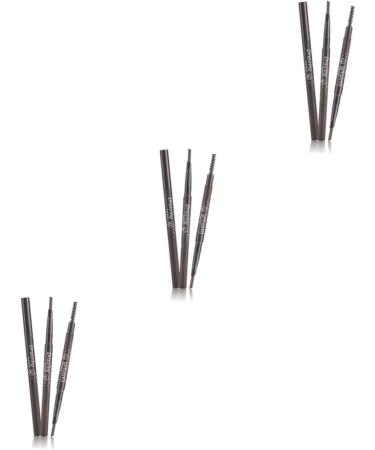 HAPINARY 3pcs 2 1 Eyebrow Pencil Waterproof Eyebrow Pencils Eyebrow Brush Waterproof Brow Pencil Stand Preamp - Buy Online on SooperMarket.com