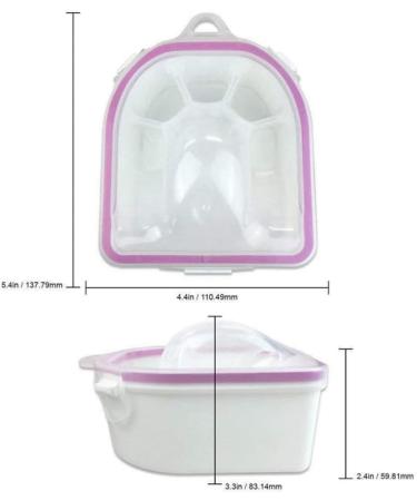 Nail Soak Off Bowl Acetone Resistant Bowl Warm Nail Spa Bowl Double Layer Hand Manicure Tool for Salon or Home Use Hand Cuticle Remover Tools 1PC - Buy Online on SooperMarket.com