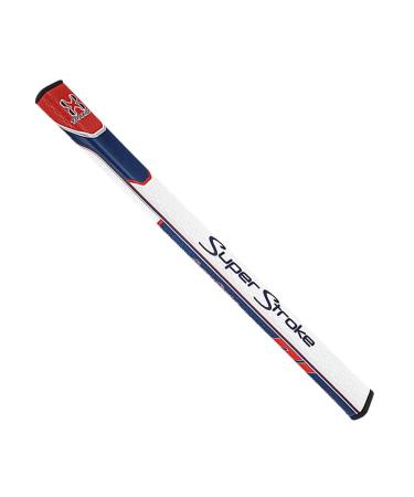 SuperStroke Traxion Flatso 17 Golf Putter Grip, Red/White/Blue (Flatso 2.0) | Advanced Surface Texture That Improves Feedback and Tack | Minimize Grip Pressure with a Unique Parallel Design