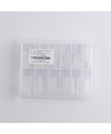 BNG 120 Pcs Frosted Dual Nail Forms - Professional Polymer Gel Nails Extension Molds for Quick Building and Full Cover Acrylic Nails - Buy Online on SooperMarket.com