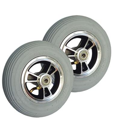 Wheelchair Front Wheel Pneumatic Wheelsor for Wheelchairs 7Inch Front Wheels Replacement for Disabled Wheelchairs 8Mm Bearings 2Pcs/Gray/7 * 1 3/4 7*1 3/4 Grey