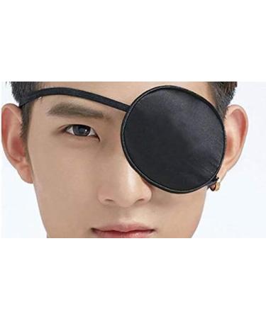 Breathable Adjustable Strabismus Eye Patch for Adults & Kids | Silk Lazy Eye Mask for Amblyopia (Black - Buy Online on SooperMarket.com