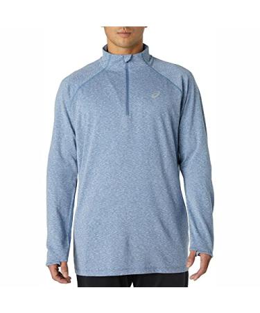 ASICS Men's Men's Dorai Quarter Zip Running Clothes X-Large Asics Blue Heather