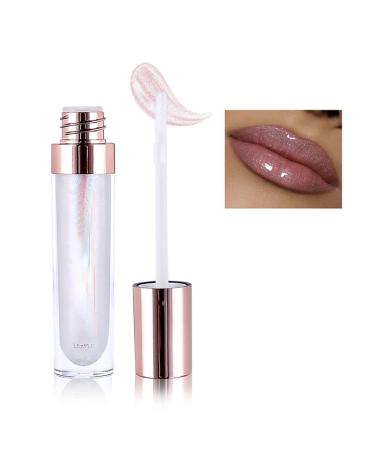 Glitter Lip Gloss Shimmer Liquid Holographic Lipgloss Sparkly Lip Gloss Diamond Metallic Long Wear Waterproof 3D Dazzling Polarized Lip Gloss Liquid Fine Shine Transparent Lip Gloss 01