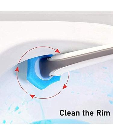 Toilet Brush Disposable Toilet Cleaning System Disposable Toilet Flushable Refill Fresh Brush Flushable Refills - 48 Refills Silicone Toilet Brush Blue - Buy Online on SooperMarket.com