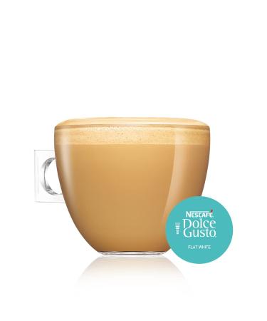 Nescaf Dolce Gusto Flat White - 96 Coffee Capsules (6-Pack) | Arabica & Robusta Beans Creamy Milk Aroma Sealed for Freshness - Buy Online on SooperMarket.com