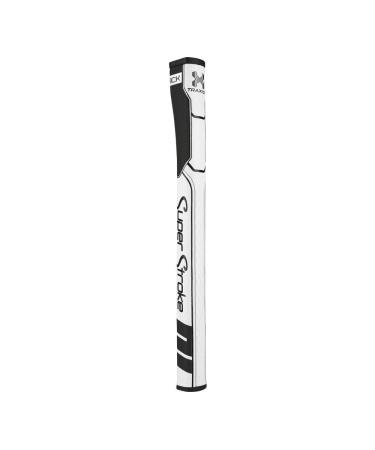 SuperStroke Traxion WristLock Golf Putter Grip | Advanced Surface Texture That Improves Feedback and Tack | Made to Lock Your Wrist | Minimize Grip Pressure with a Unique Parallel Design Black/White