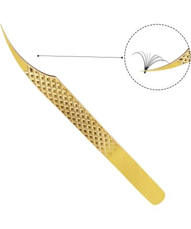 DASSEN Gold Lash Extension Tweezers - Precision Thin Tips for Mega Volume Lash Extensions - Buy Online on SooperMarket.com