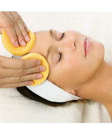 Buy Tvoip 25-Pack Reusable Facial Sponges - Natural Wood Pulp Deep Cleansing Bigger & Thicker Cosmetic Puff for Face Care - Yellow - Buy Online on SooperMarket.com