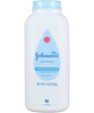 Johnson's Baby Powder Pure Cornstarch with Aloe & Vitamin E 9 oz - Gentle and Soothing for Baby's Delicate Skin - Buy Online on SooperMarket.com
