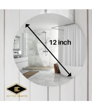 Set of 2 Better Crafts 12 Inch Round Glass Mirror Reflective - Ideal for Home Decor and DIY Projects - Buy Online on SooperMarket.com