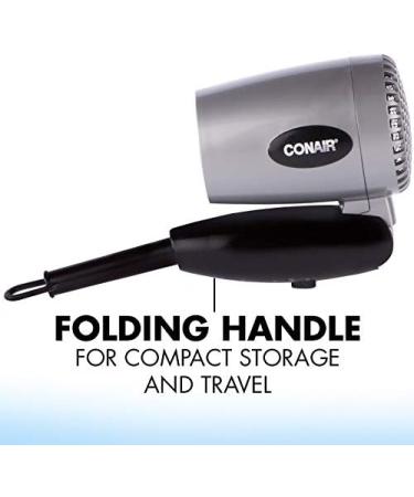 Conair 124AC 1600 Watt Compact Travel Hair Dryer with Folding Handle - Buy Online on SooperMarket.com