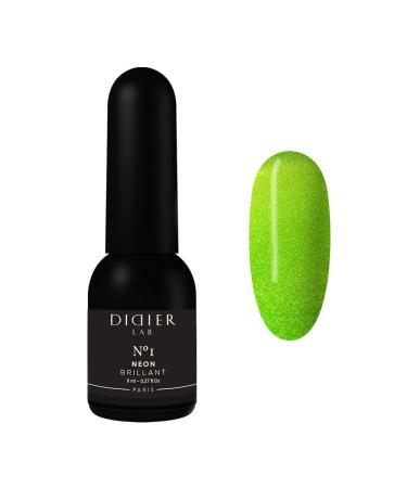 Didier Lab - Premium UV Gel Nail Polish - Brillant Neon No1- Gel Nail Varnish - Nail Art - Long-Lasting High Gloss Wear - Gel Nail Polish - Gel Nails - Glitter Gel Nail Polish - Rich Pigment - 8ml