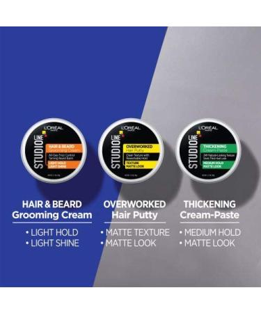 L'Oreal Paris Studio Line Beard and Hair Cream 1.7 oz - Hair Care Essential - Buy Online on SooperMarket.com