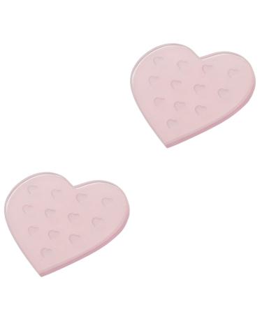 Mipcase 2pcs Eyelash Adhesive Station Eye Lashes Pads Pallet Stand Eyelash Extension Gasket Glue Eye Lash Pallet False Lashes Holder Eyelash Grafting Holder Glass Crystal Magnetic Pink