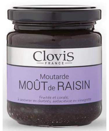 CLOVIS FRANCE - Red Grape must Mustard - 2 x 7.05oz / 200gr Glass Jar