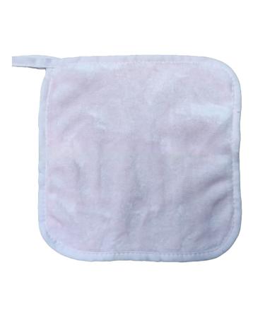 Dajidafu 10 Pieces Face Cleaning Cloth Reusable Washable Replacement Solid Color Hanging Girls Makeup Cosmetic Remover Pad Pink