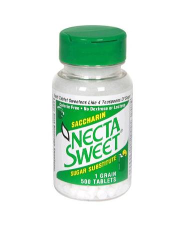 Necta Sweet Sugar Substitute Tablets, 1 Grain, 500-Count Bottle (Pack of 12)