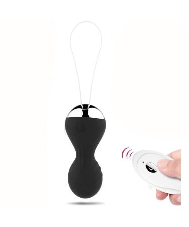 New Silicone Egg Jump Wireless Remote Control Smart Ball Women's Vaginal Exercise Postpartum Recovery (black)
